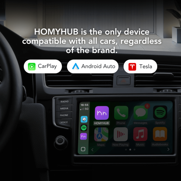 HOMYHUB CarPlay Android Auto Tesla