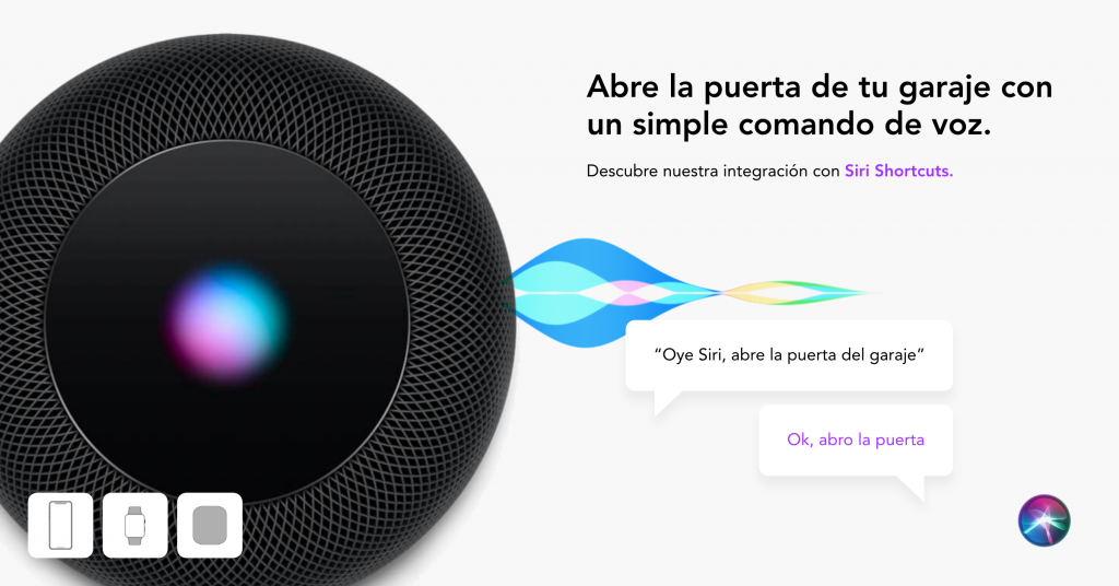 Abrir Garaje con Siri - HOMYHUB