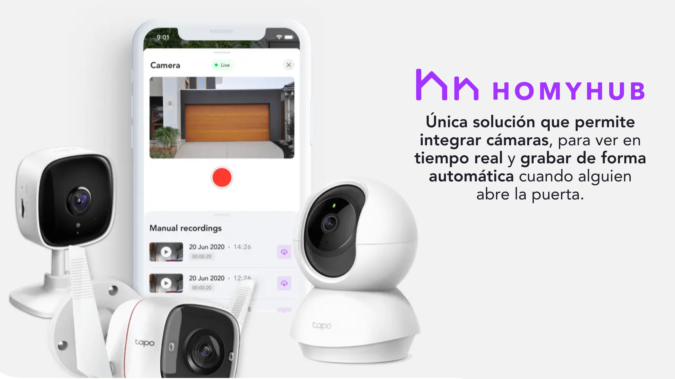 HH camara para vigilar el garaje HOMYHUB