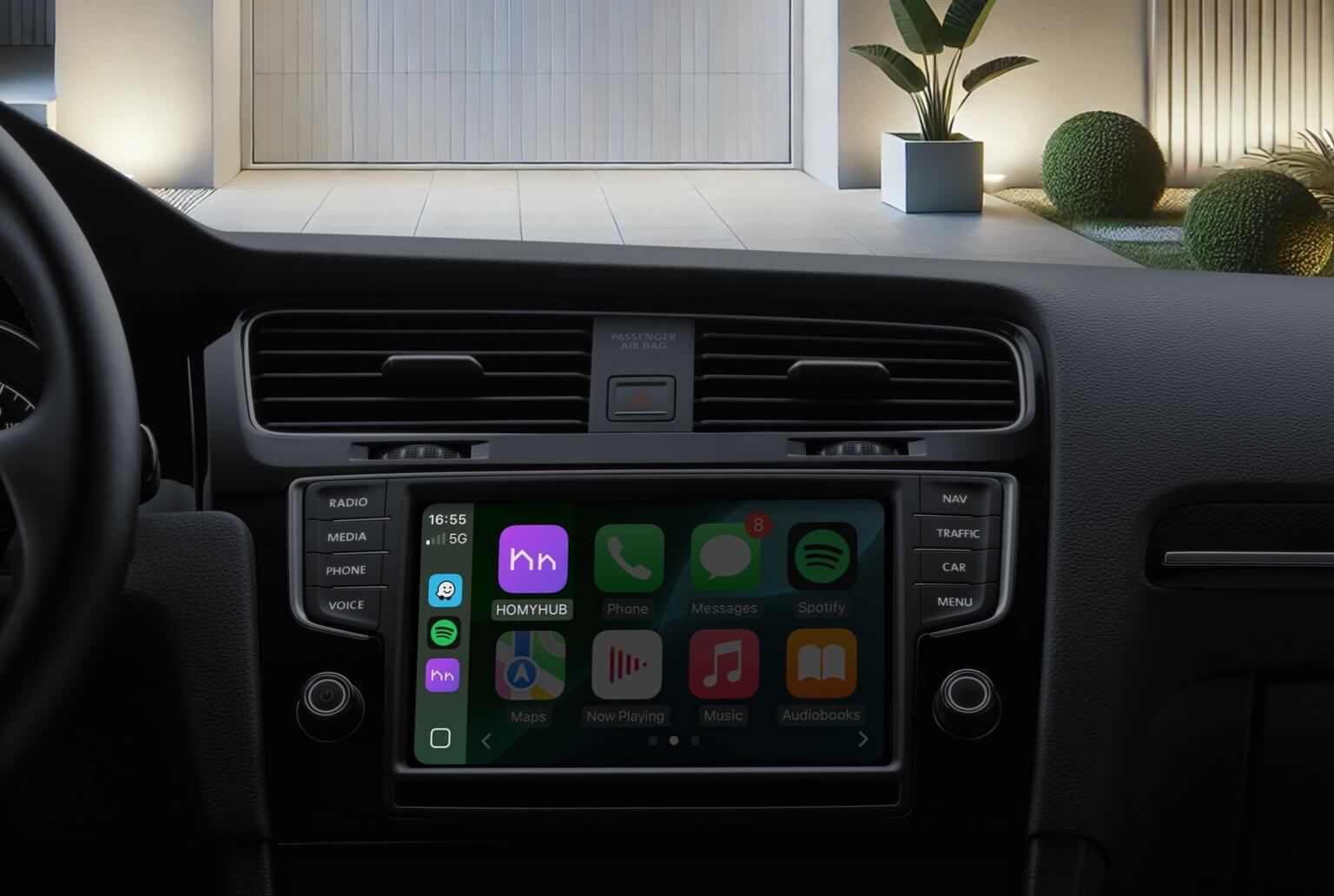 Abrir el garaje con carplay